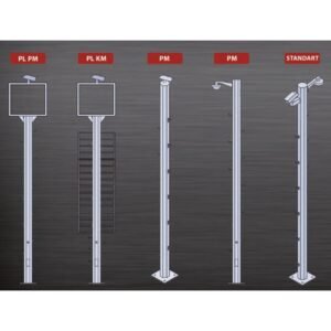 Poles for lighting, Electrical Power, Camera, etc.,